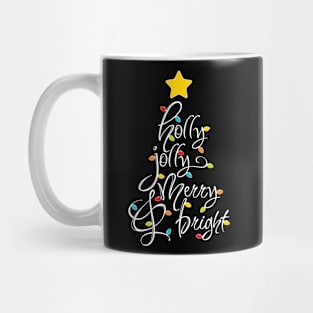 holly jolly merry & bright Mug